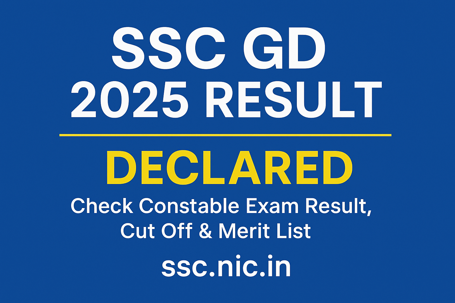 SSC GD Result 2025